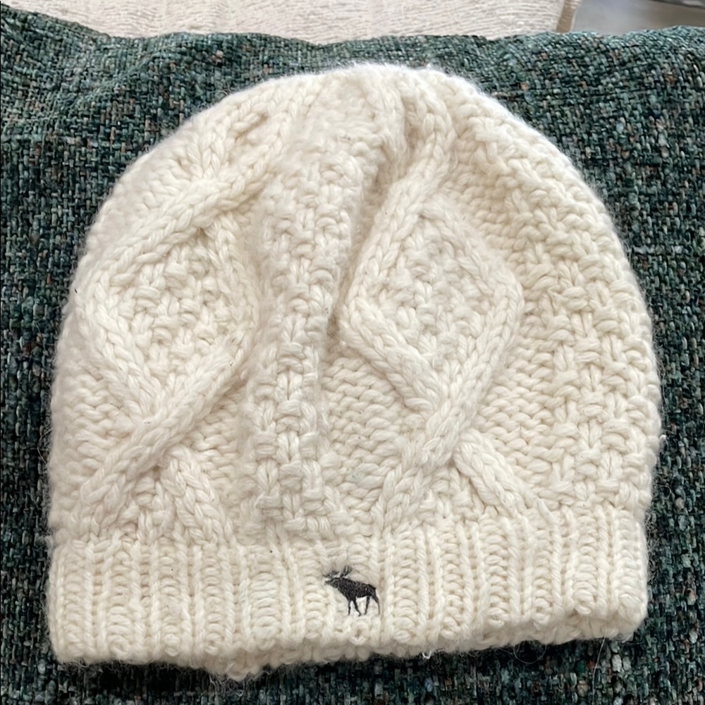 Abercrombie‎ & Fitch Cream Knit Beanie - Picture 7 of 7